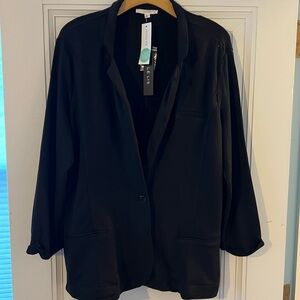 Le Lis Grenaa black knit blazer, size xl